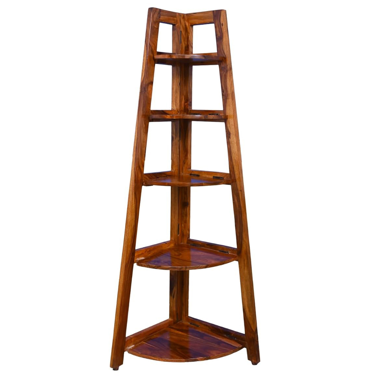 WoodenKart 5-Tier Wooden Corner Bookshelf