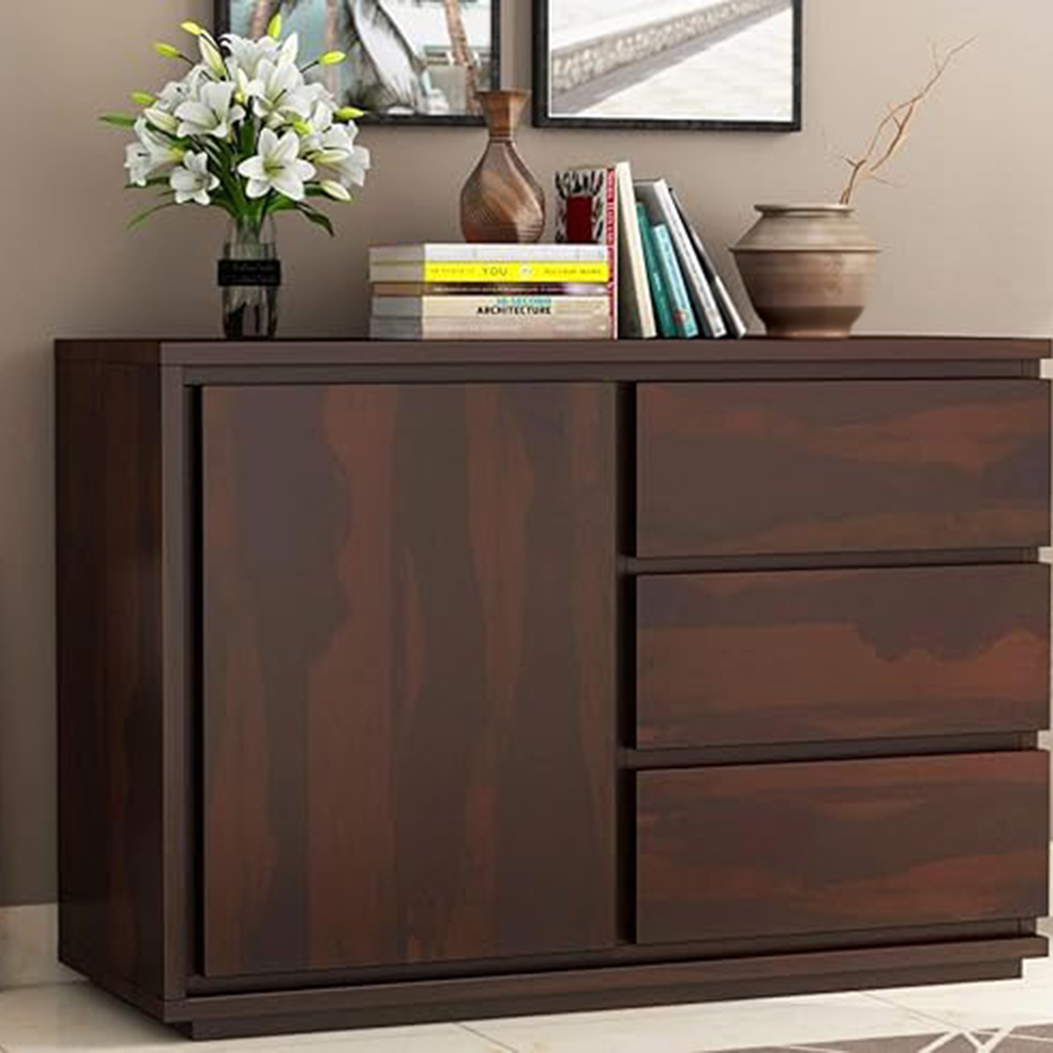 WoodenKart 'The Organizer' Wooden Sideboard