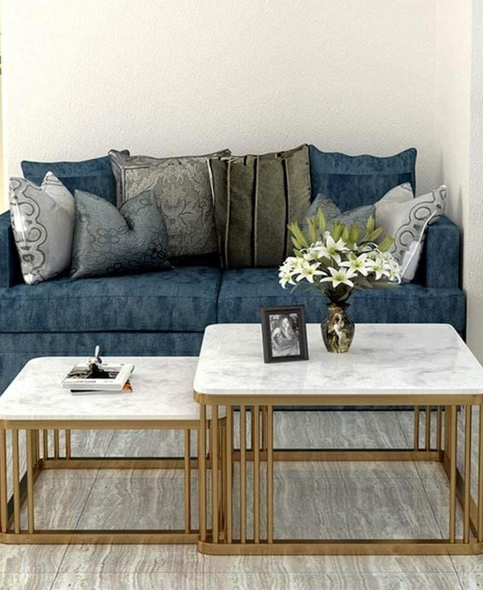 Woodenkart Square Coffee Table, Modern Nesting's Table Set of 2