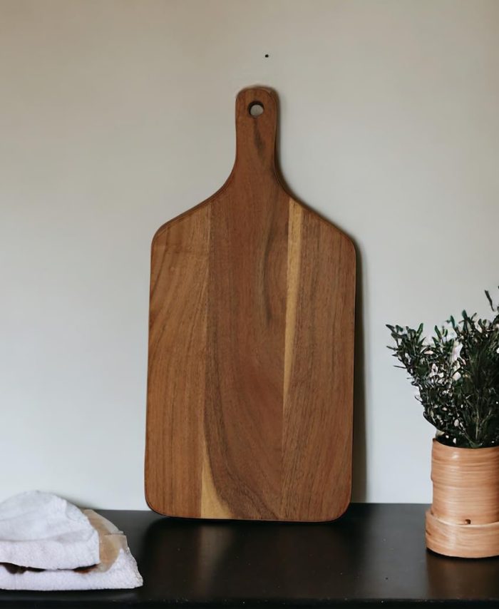 WoodenKart Premium Acacia Wooden Chopping Board | Heavy Duty Cutting Board with Handle | Kitchen Vegetable & Meat Board