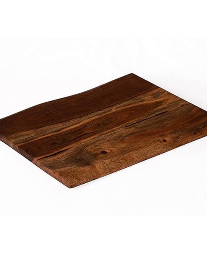 Woodenkart Live Edge Acacia Wood Cutting Board | Rustic Wooden Chopping Board for Kitchen