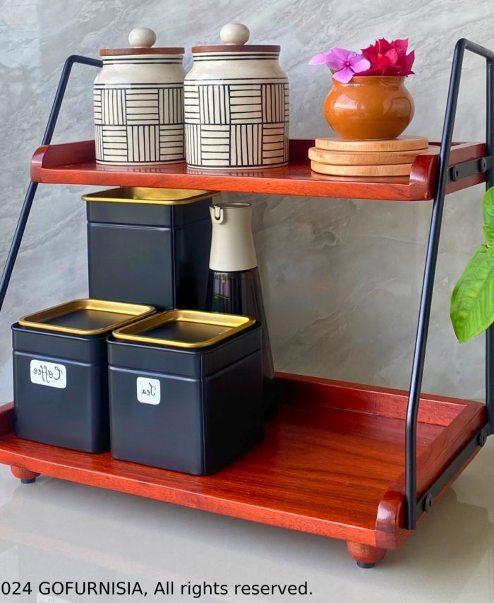 WoodenKart 'Smart Space' 2-Tier Utility Cart